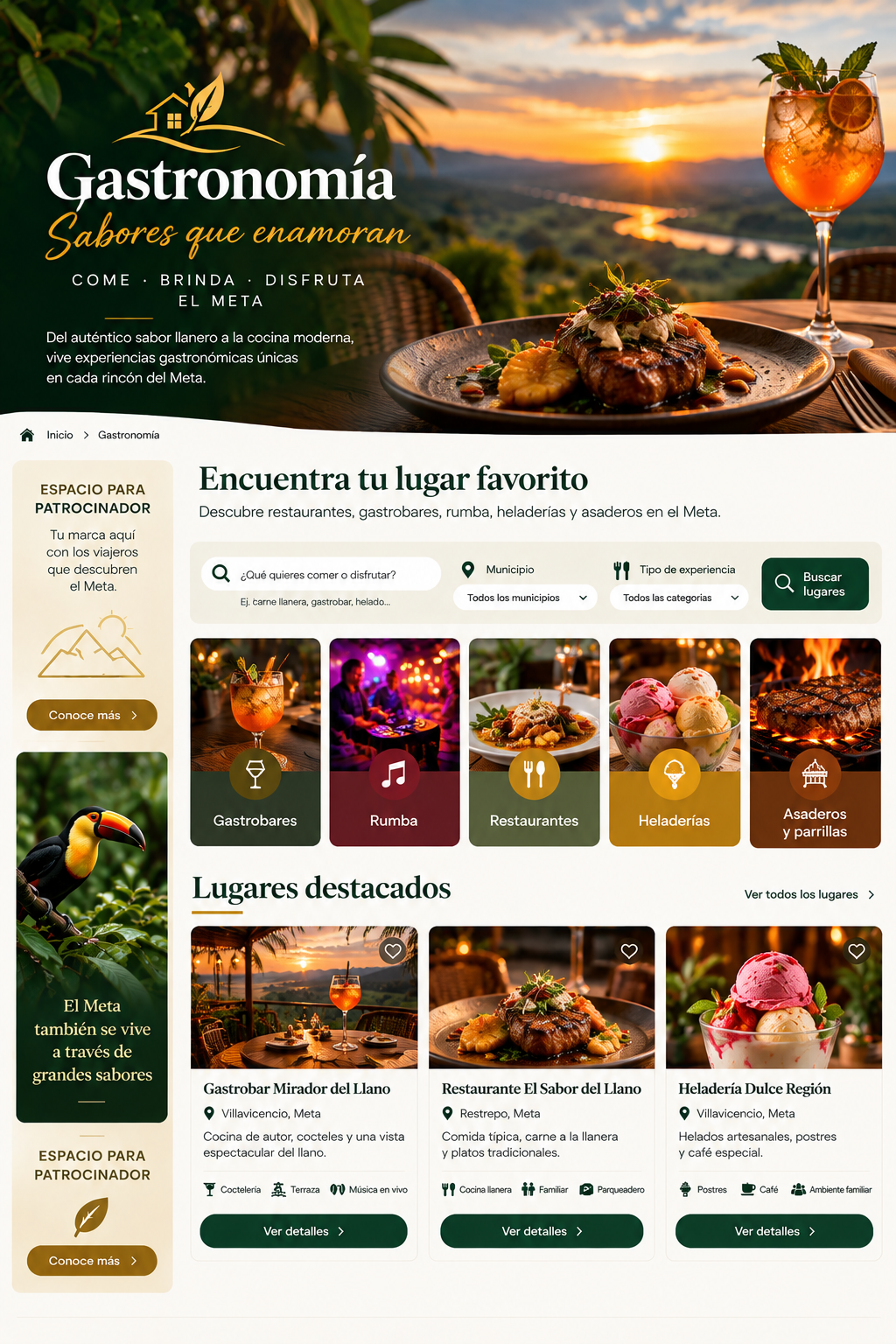 Diseño gráfico aprobado para gastronomía y vida nocturna